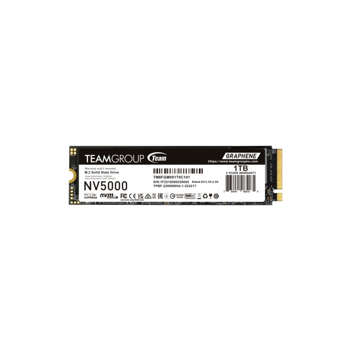 Team Group NV5000 1 TB M.2 PCI Express 4.0 NVMe 3D NAND