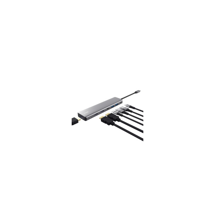 Trust 25661 hub de interfaz USB Tipo C Aluminio