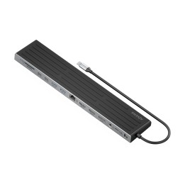 AISENS USB-C Dock 13 en 1, USB-C A 2xHDMI, 1xDisplayPort, 1xRJ45, 3xUSB-A, 2xUSB-C, 1xUSB-C PD, 1xSD, 1xMicro SD, 1xAudio,