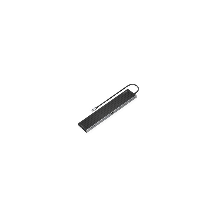 AISENS USB-C Dock 13 en 1, USB-C A 2xHDMI, 1xDisplayPort, 1xRJ45, 3xUSB-A, 2xUSB-C, 1xUSB-C PD, 1xSD, 1xMicro SD, 1xAudio,