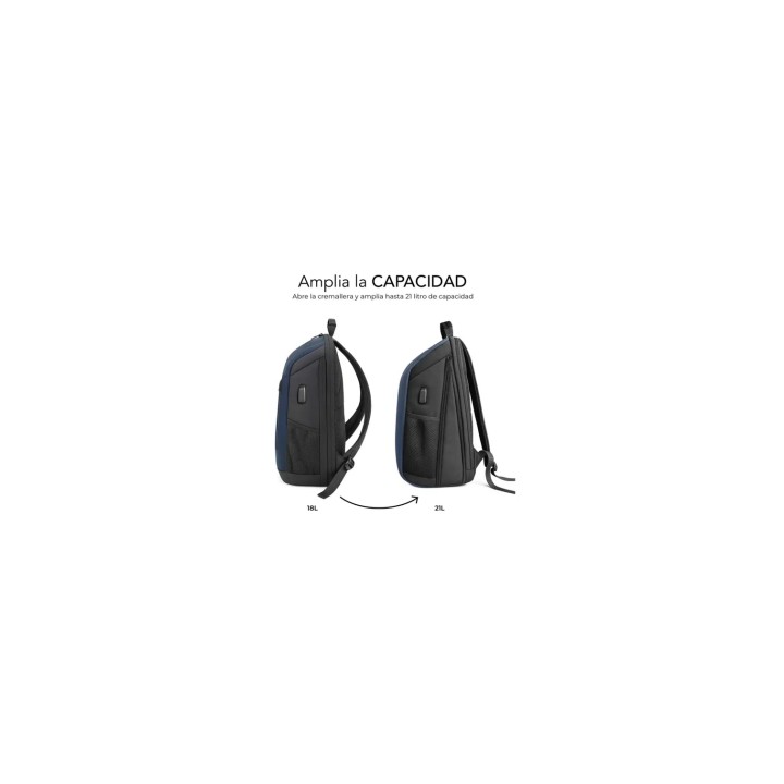 SUBBLIM Nomad Xpand Air Padding mochila City backpack Azul Poliéster reciclado