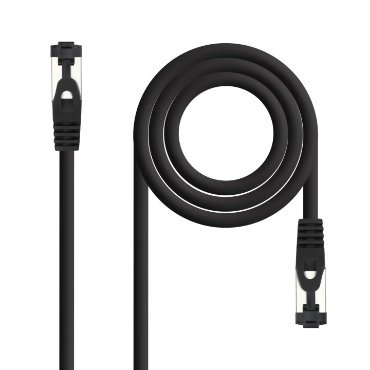 Nanocable Cable de Red Latiguillo Cat.8.1 2GHz LSZH SSTP AWG26, Negro, 1 m