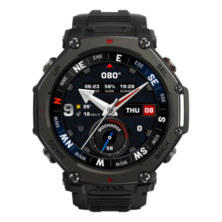 Amazfit T-Rex 3 Pro 3,81 cm (1.5") AMOLED 48 mm Digital 480 x 480 Pixeles Pantalla táctil Negro Wifi GPS (satélite)