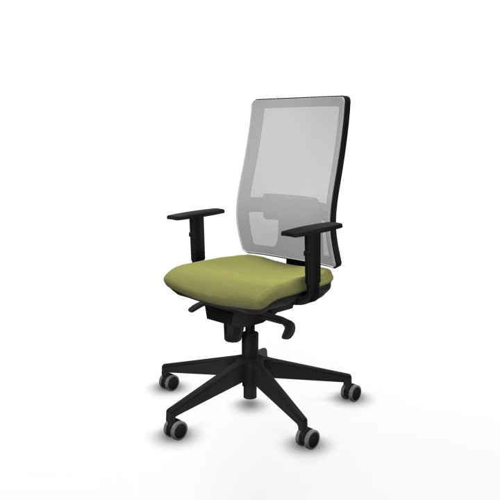 Piqueras y Crespo Horna sincro malla blanca bali verde oliva brazos 1D base piramidal ruedas 65mm engomadas