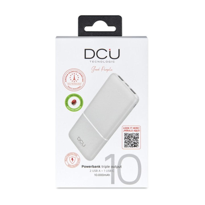 DCU Advance Tecnologic 34155013 batería externa Litio 10000 mAh Blanco