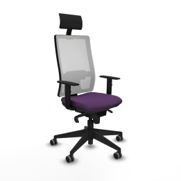 Piqueras y Crespo Horna sincro malla blanca bali morado brazos 1D base piramidal cabecero fijo ruedas 65mm engomadas