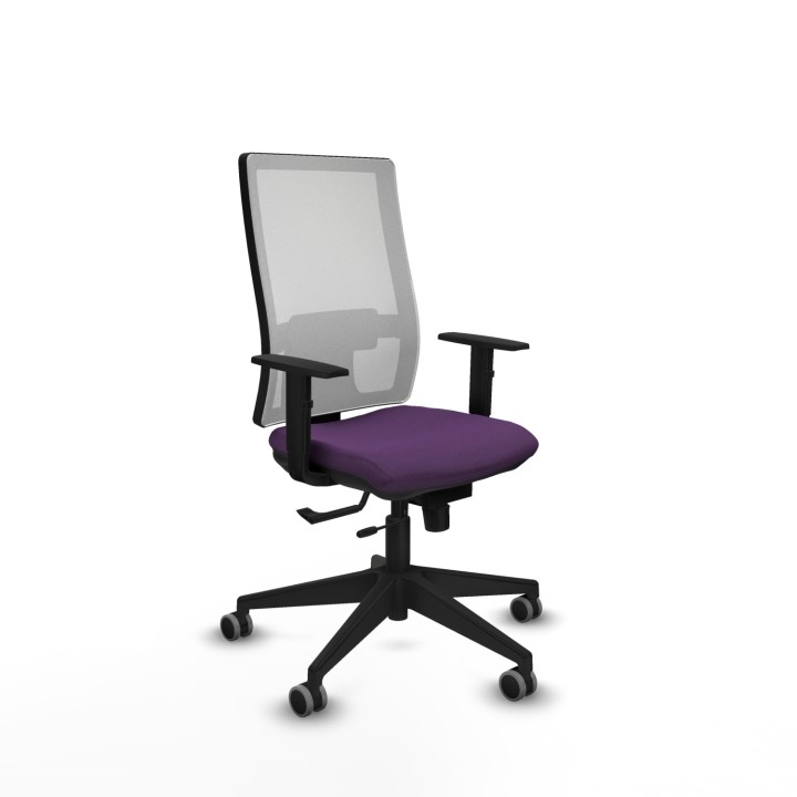 Piqueras y Crespo Horna traslack malla blanca bali morado brazos 1D base piramidal ruedas 65mm engomadas