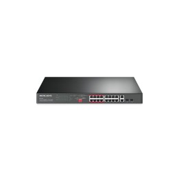 Mercusys 16-PORT 10/100MBPS+ 2-PORT GB RCK 16-PORT POE+ No administrado Fast Ethernet (10/100) Energía sobre Ethernet (PoE)