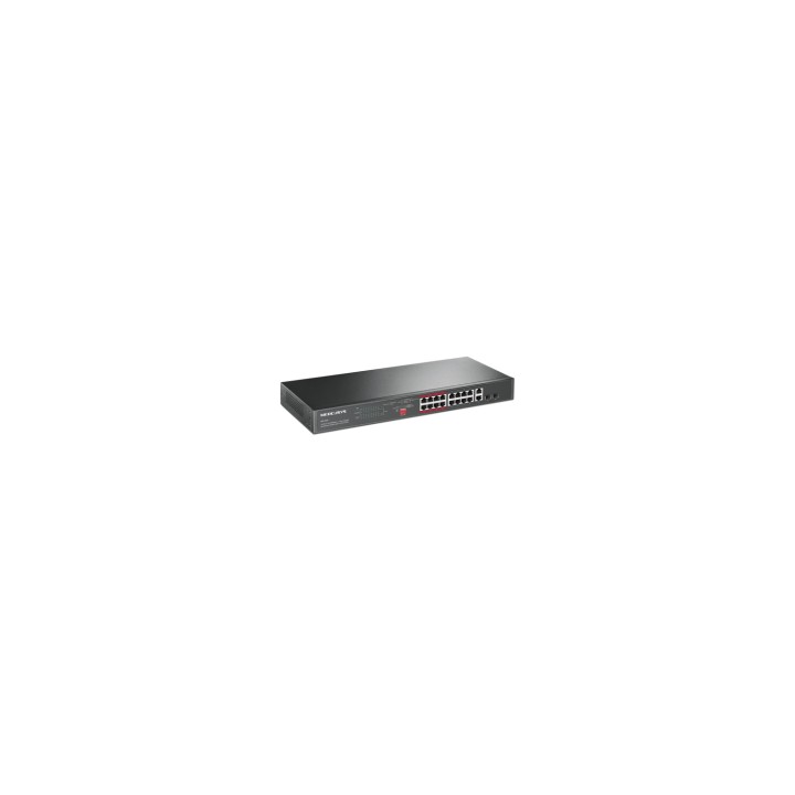 Mercusys 16-PORT 10/100MBPS+ 2-PORT GB RCK 16-PORT POE+ No administrado Fast Ethernet (10/100) Energía sobre Ethernet (PoE)