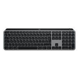 Logitech Master MX Keys S for Mac teclado Oficina RF Wireless + Bluetooth QWERTY Internacional de EE.UU. Aluminio, Negro