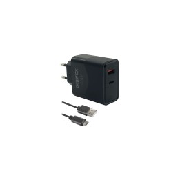 Approx APPUSBWALL45W Cargador 45W QC 1x USB A + 1 x USB C+Cable