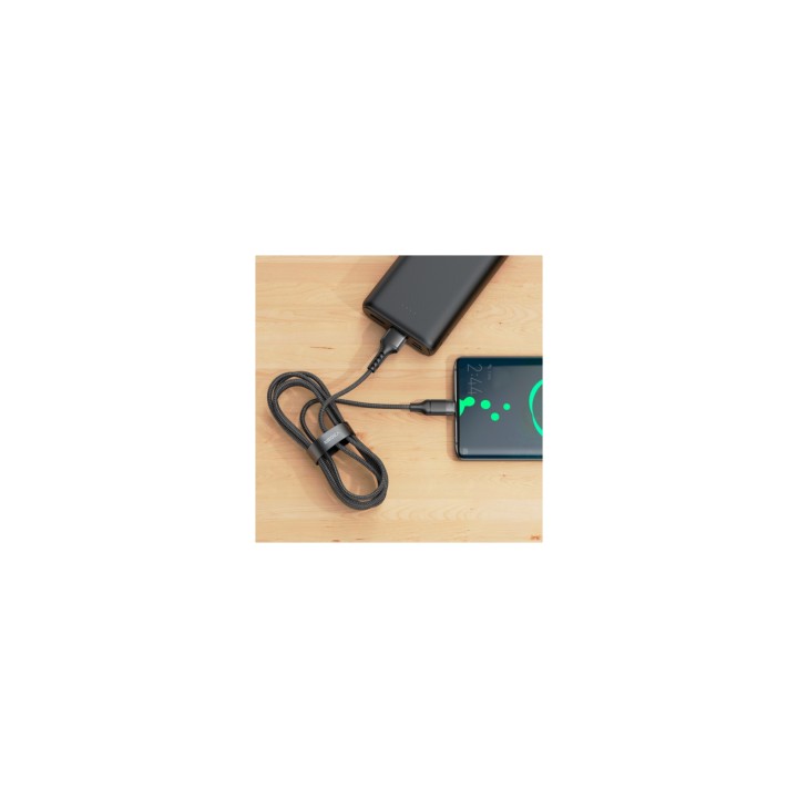 Veger USB 2.0 Conexión USB-A a USB-C Nylon trenzado 1.2m