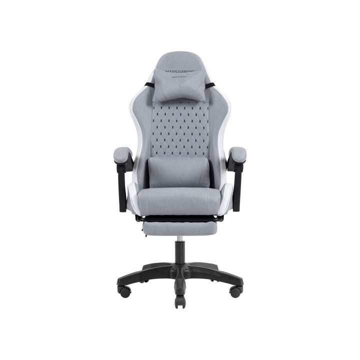 Mars Gaming MGCXFSW silla para videojuegos Silla para videojuegos de PC Asiento acolchado Gris, Blanco