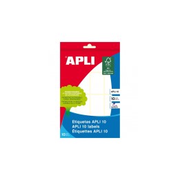 APLI 1646 etiqueta autoadhesiva Rectángulo Permanente Blanco 160 pieza(s)