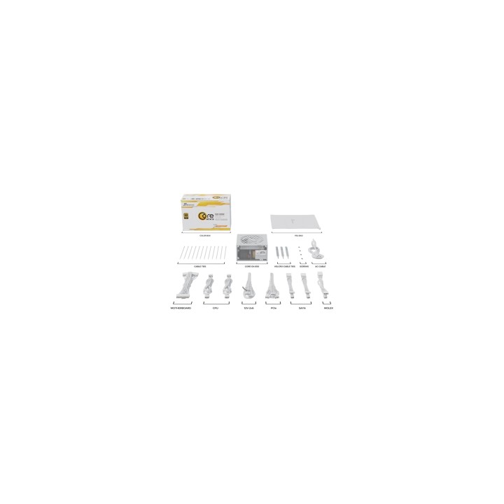 Seasonic CORE GX-650 unidad de fuente de alimentación 650 W 20+4 pin ATX ATX Blanco