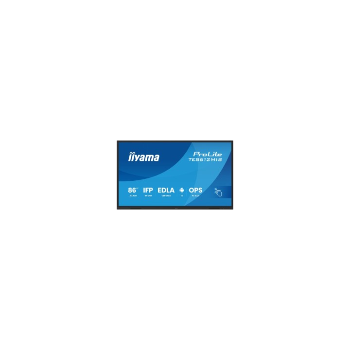 iiyama TE8612MIS-B4AG pantalla de señalización Panel plano interactivo 2,17 m (85.6") LCD Wifi 400 cd / m² 4K Ultra HD Negro