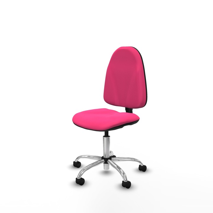 Piqueras y Crespo Algarra CP similpiel rosa base cromada ruedas nailon 50mm