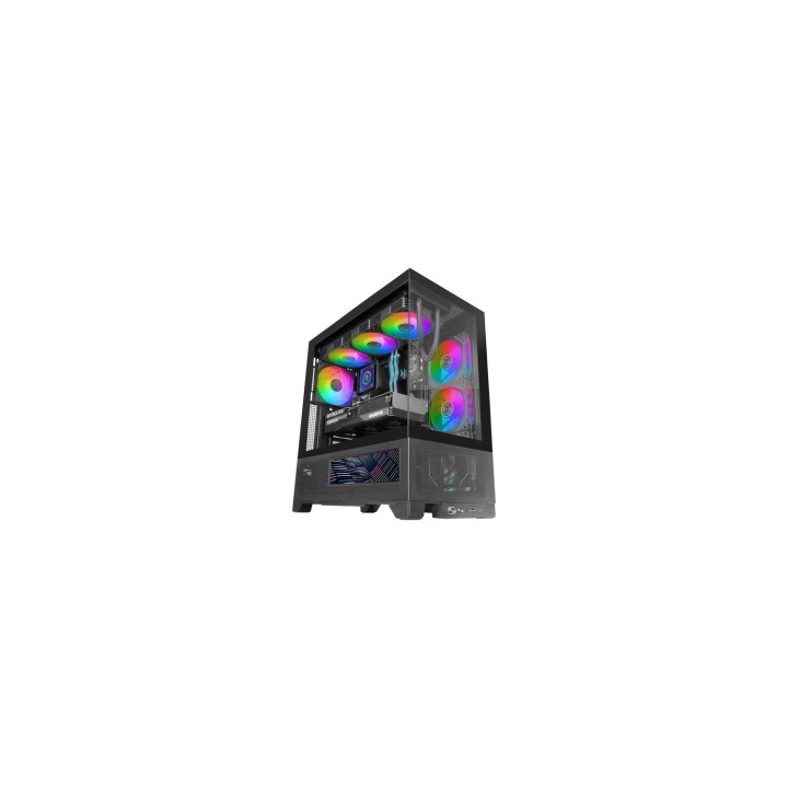 Mars Gaming MCLCDX carcasa de ordenador Midi Tower Negro