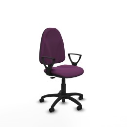 Piqueras y Crespo Algarra CP similpiel morado brazos fijos base poliamida ruedas autofrenantes 50mm