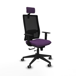 Piqueras y Crespo Horna traslack malla negra bali morado brazos 1D base piramidal cabecero 2D ruedas 65mm engomadas