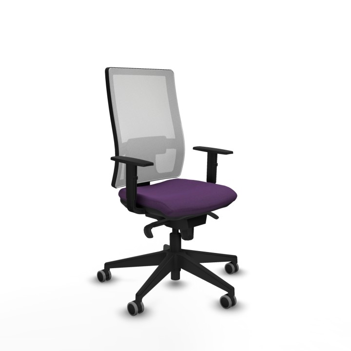 Piqueras y Crespo Horna sincro malla blanca bali morado brazos 1D base piramidal ruedas 65mm engomadas