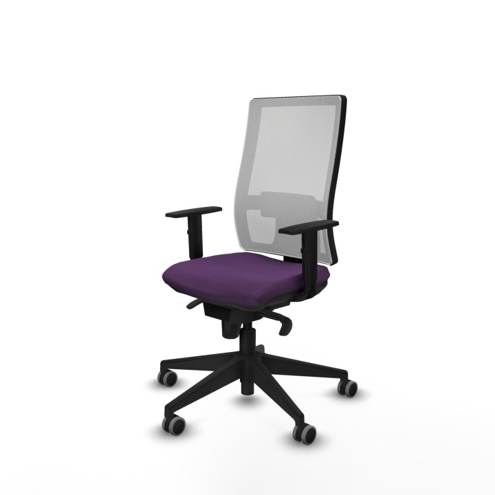 Piqueras y Crespo Horna sincro malla blanca bali morado brazos 1D base piramidal ruedas 65mm engomadas