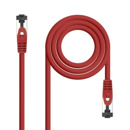 Nanocable Cable de Red Latiguillo Cat.8.1 2GHz LSZH SSTP AWG26, Rojo, 25 cm