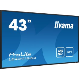 iiyama PROLITE LE4341S-B2 Pantalla plana para señalización digital 108 cm (42.5") LCD 350 cd / m² Full HD Negro 18/7