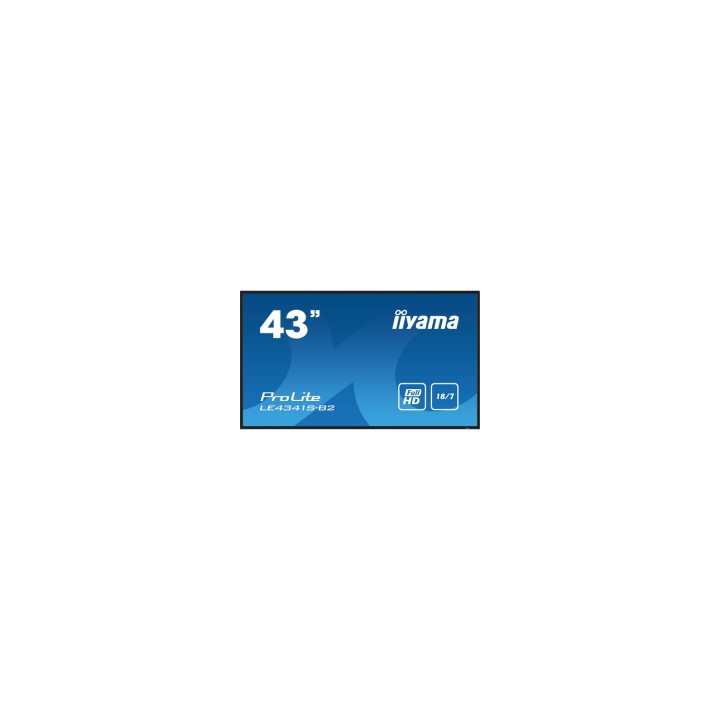 iiyama PROLITE LE4341S-B2 Pantalla plana para señalización digital 108 cm (42.5") LCD 350 cd / m² Full HD Negro 18/7