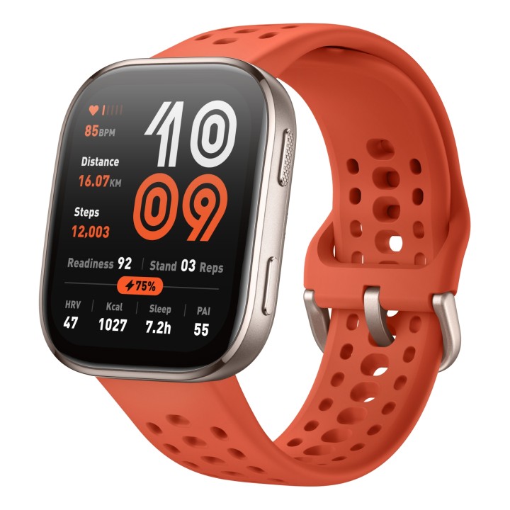 Amazfit Bip 6 Red 5 cm (1.97") AMOLED Digital 390 x 450 Pixeles Pantalla táctil Oro GPS (satélite)