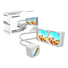 GIGABYTE GAMING 240 ICE Refrigeración Líquida para CPU - 2x120mm Ventiladores ARGB, mecanismo de enclavamiento deslizante,
