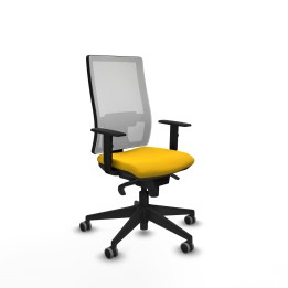 Piqueras y Crespo Horna sincro malla blanca bali amarillo brazos 1D base piramidal ruedas 65mm engomadas