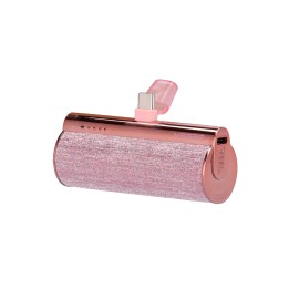 VEGER PlugOn-L VG-W0556 PowerBank 5000mah Type-C connector built-in Rosa