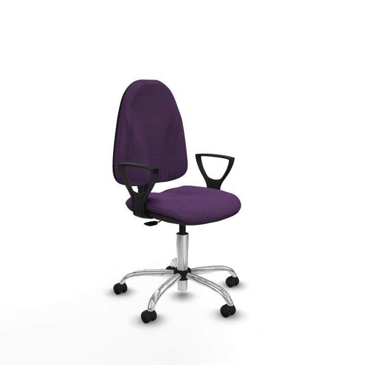 Piqueras y Crespo Algarra CP bali morado brazos fijos base cromada ruedas autofrenantes 50mm