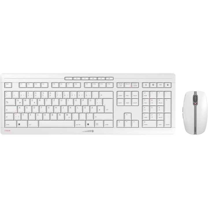 CHERRY Stream Desktop Recharge teclado Ratón incluido Universal RF inalámbrico QWERTZ Alemán Gris