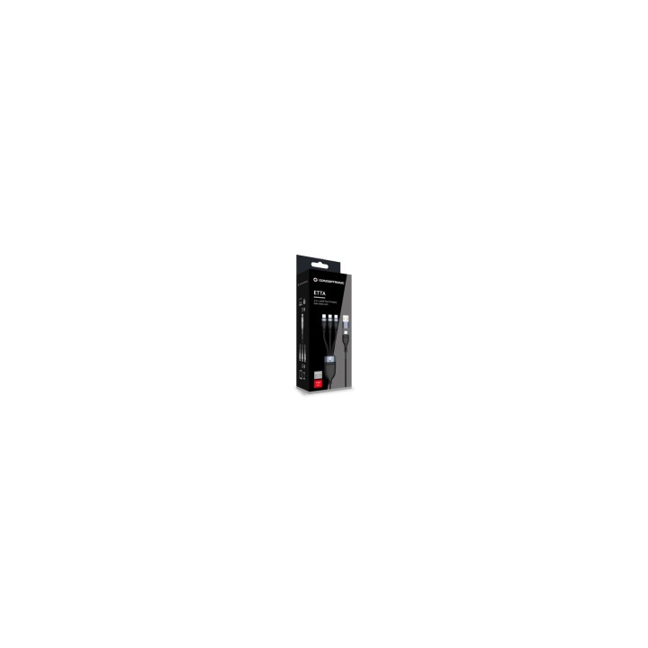 Conceptronic ETTA06B15C cable USB USB 2.0 1,5 m USB A/USB C 3 x USB C Negro
