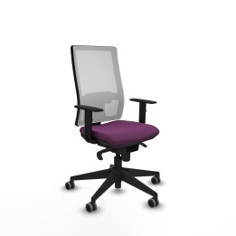 Piqueras y Crespo Horna sincro malla blanca similpiel morado brazos 1D base piramidal ruedas 65mm engomadas