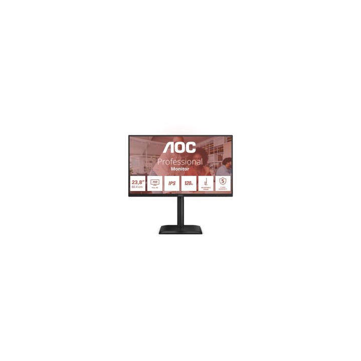 AOC 24E4U pantalla para PC 60,5 cm (23.8") 1920 x 1080 Pixeles Full HD LED Negro