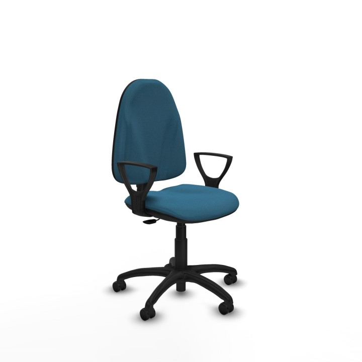 Piqueras y Crespo Algarra CP bali verde petroleo brazos fijos base poliamida ruedas autofrenantes 50mm