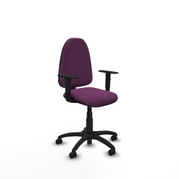 Piqueras y Crespo Ayna CP similpiel morado brazos 1D base poliamida ruedas engomadas 50mm