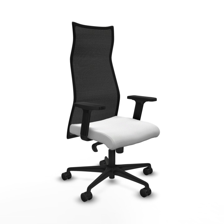 Piqueras y Crespo Albacete malla sincro malla negra bali blanco brazos 2D base nailon ruedas 65 mm nailon
