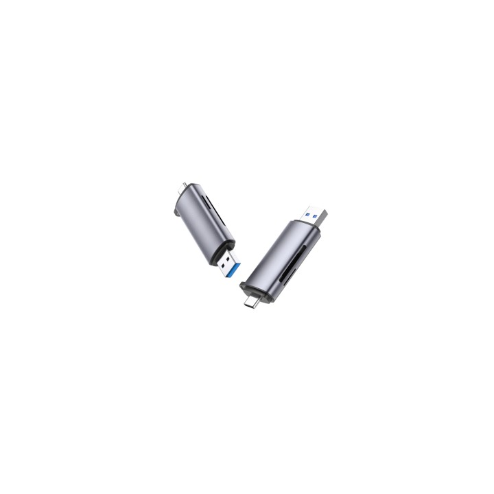 Ugreen 50706 lector de tarjeta USB/Micro-USB Plata