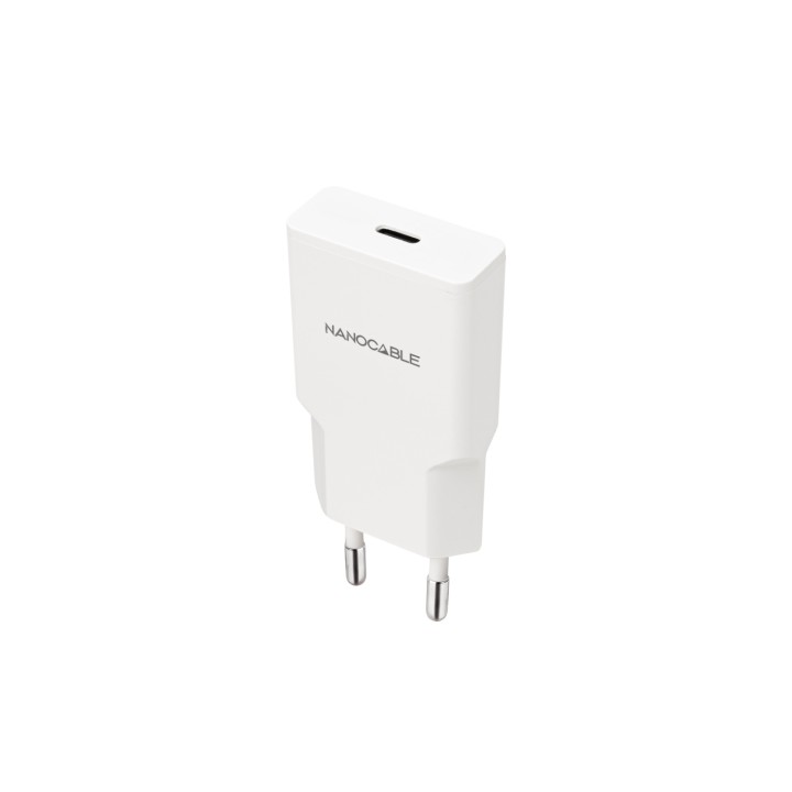 Nanocable Cargador USB-C/PD 25W, Blanco
