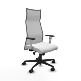 Piqueras y Crespo Albacete malla sincro malla gris bali blanco brazos blancos base nailon ruedas 65 mm nailon