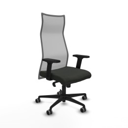 Piqueras y Crespo Albacete malla sincro malla gris bali negro brazos 2D base nailon ruedas 65mm engomadas