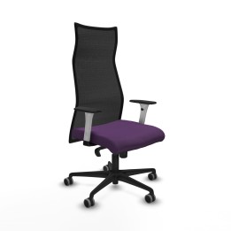 Piqueras y Crespo Albacete malla sincro malla negra bali morado brazos blancos base nailon ruedas 65mm engomadas