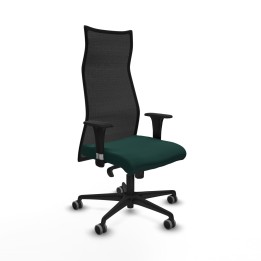 Piqueras y Crespo Albacete malla sincro malla negra similpiel verde botella brazos 1D base nailon ruedas 65mm engomadas