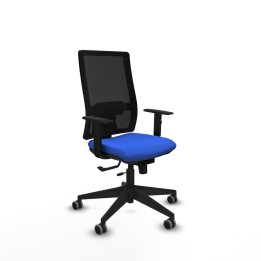 Piqueras y Crespo Horna traslack malla negra bali azul brazos 1D base piramidal ruedas 65mm engomadas