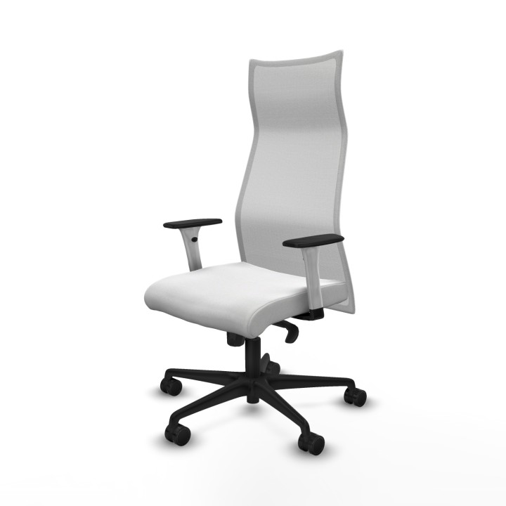 Piqueras y Crespo Albacete malla sincro malla blanca bali blanco brazos blancos base nailon ruedas 65 mm nailon