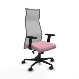 Piqueras y Crespo Albacete malla sincro malla gris bali rosa brazos 2D base nailon ruedas 65 mm nailon